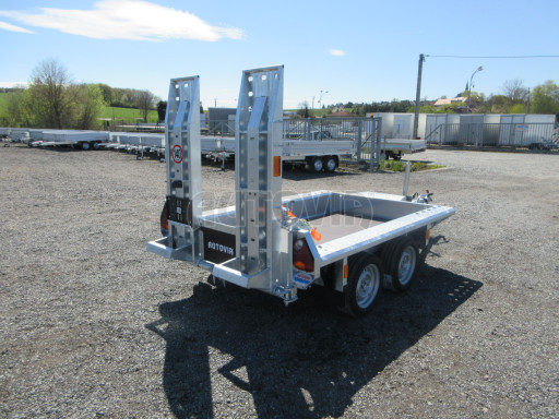 Celosvařený přepravník stavebních strojů FK 2,7T 2,45x1,35/0,25 KOMBI nájezdy č.6