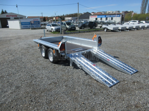 Celosvařený přepravník stavebních strojů FK 2,7T 2,45x1,35/0,25 KOMBI nájezdy č.12