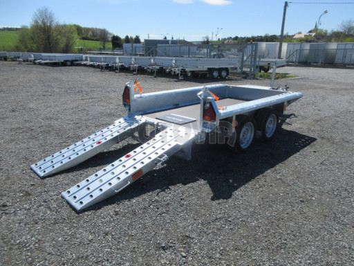 Celosvařený přepravník stavebních strojů FK 2,7T 2,45x1,35/0,25 KOMBI nájezdy č.15