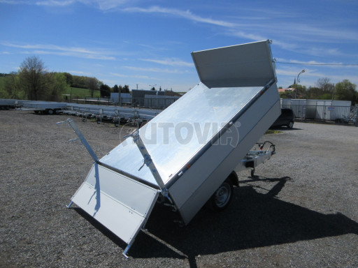 Sklápěcí přívěs VER SK 1,5T 2,65x1,55/0,60 nástavba, ruč č.30