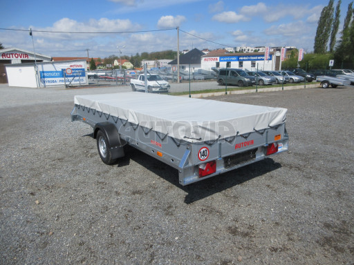 Prodloužený nebrzděný nákladní přívěs BR 750kg 4,16x1,52/0,30 zesílená náprava č.3