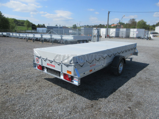 Prodloužený nebrzděný nákladní přívěs BR 750kg 4,16x1,52/0,30 zesílená náprava č.5