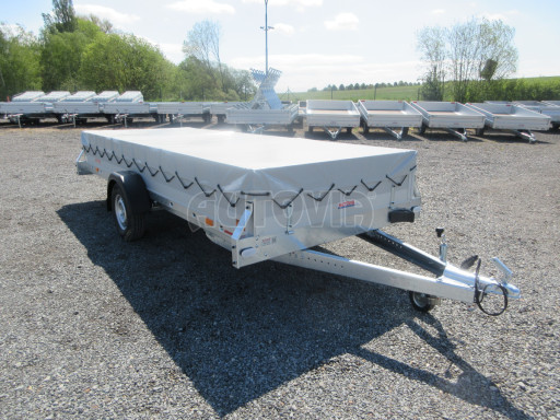 Prodloužený nebrzděný nákladní přívěs BR 750kg 4,16x1,52/0,30 zesílená náprava č.7