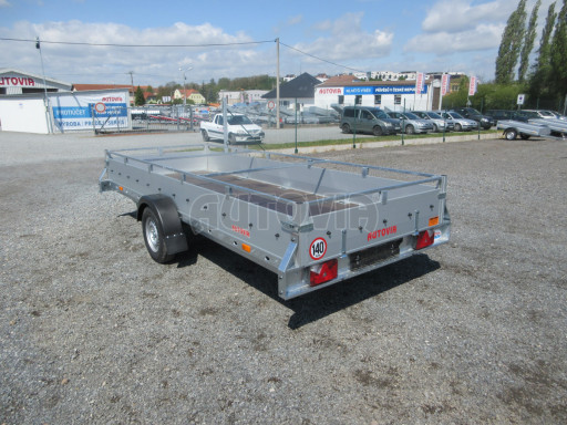 Prodloužený nebrzděný nákladní přívěs BR 750kg 4,16x1,52/0,30 zesílená náprava č.15