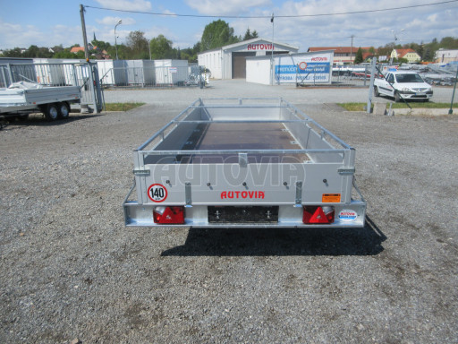 Prodloužený nebrzděný nákladní přívěs BR 750kg 4,16x1,52/0,30 zesílená náprava č.16