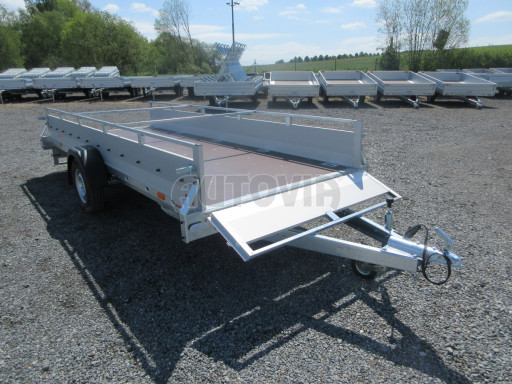 Prodloužený nebrzděný nákladní přívěs BR 750kg 4,16x1,52/0,30 zesílená náprava č.20