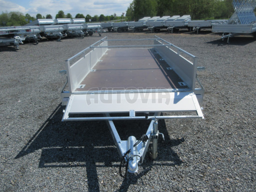 Prodloužený nebrzděný nákladní přívěs BR 750kg 4,16x1,52/0,30 zesílená náprava č.21