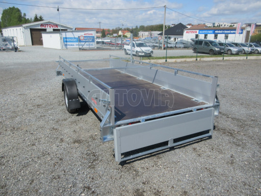 Prodloužený nebrzděný nákladní přívěs BR 750kg 4,16x1,52/0,30 zesílená náprava č.23