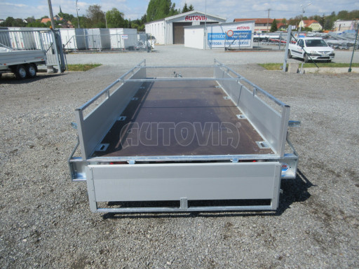 Prodloužený nebrzděný nákladní přívěs BR 750kg 4,16x1,52/0,30 zesílená náprava č.24