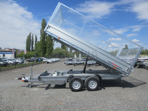 Univerzální skladový třístranný sklápěč PHT 3,5T 4,18x2,10/1,35 GITTER v elektrice