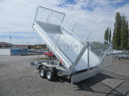 Univerzální skladový třístranný sklápěč PHT 3,5T 4,18x2,10/1,35 GITTER v elektrice