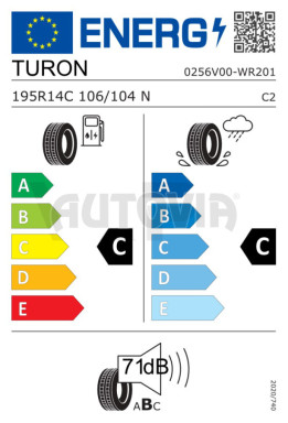 Pneu 195 R14 C 106/104N (950 kg) Turon, TrailerMove 201, M+S č.2