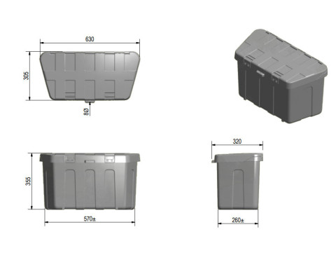 Bedna plastová zkosená De Haan 630x305x355mm č.2