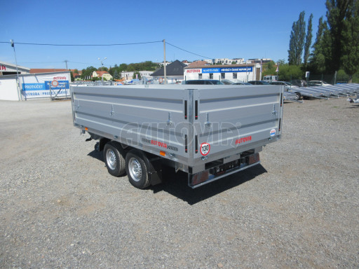 Třístranný sklopný přívěs s nástavbou bočnic ATS 3SKS 2,7T 3,32x1,70/0,70 ECO ZN v elektrice č.8