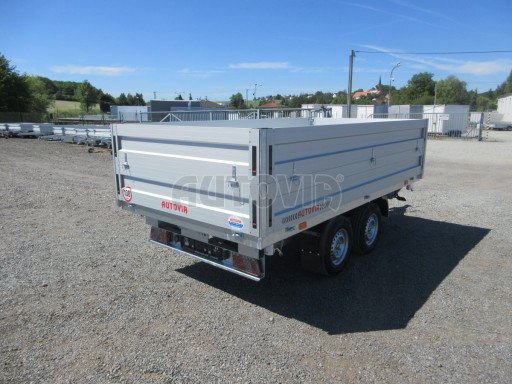 Třístranný sklopný přívěs s nástavbou bočnic ATS 3SKS 2,7T 3,32x1,70/0,70 ECO ZN v elektrice č.10