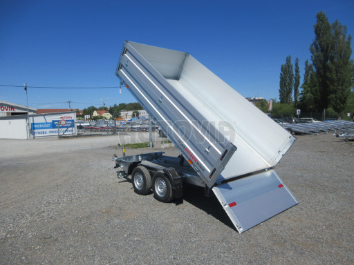 Třístranný sklopný přívěs s nástavbou bočnic ATS 3SKS 2,7T 3,32x1,70/0,70 ECO ZN v elektrice č.24