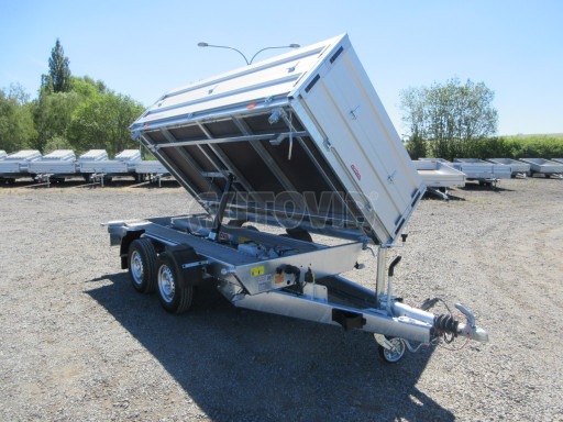Třístranný sklopný přívěs s nástavbou bočnic ATS 3SKS 2,7T 3,32x1,70/0,70 ECO ZN v elektrice č.38