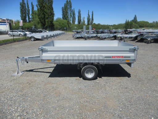 Nebrzděný přívěs s koly pod ložnou plochou ZV 22 750kg N1 2,55x1,55/0,35 zesílená náprava, 10