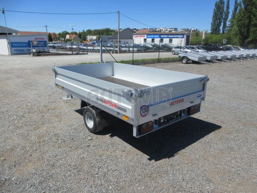 Nebrzděný přívěs s koly pod ložnou plochou ZV 22 750kg N1 2,55x1,55/0,35 zesílená náprava, 10