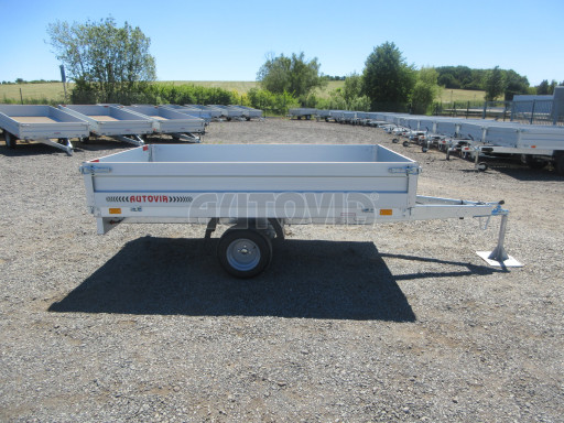 Nebrzděný přívěs s koly pod ložnou plochou ZV 22 750kg N1 2,55x1,55/0,35 zesílená náprava, 10