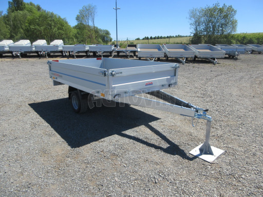 Nebrzděný přívěs s koly pod ložnou plochou ZV 22 750kg N1 2,55x1,55/0,35 zesílená náprava, 10