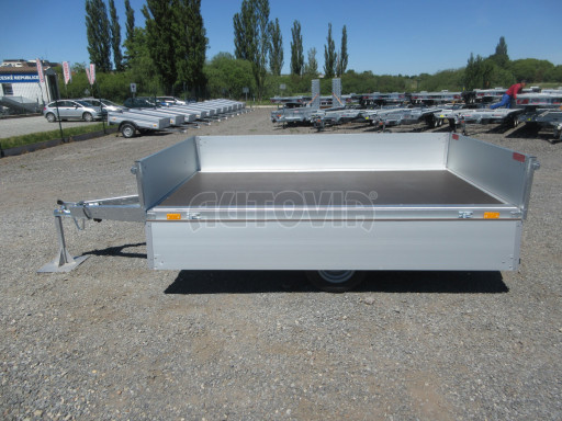 Nebrzděný přívěs s koly pod ložnou plochou ZV 22 750kg N1 2,55x1,55/0,35 zesílená náprava, 10