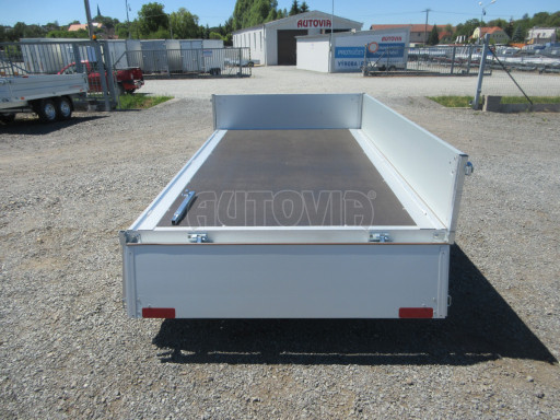 Nebrzděný přívěs s koly pod ložnou plochou ZV 22 750kg N1 2,55x1,55/0,35 zesílená náprava, 10