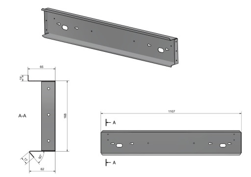 Zadní koryto HD 110cm č.2