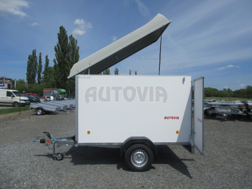 Skříňový brzděný přívěs - dvoukřídlé dveře ZV 27 B1 1,3T O 2,50x1,48/1,65 č.27