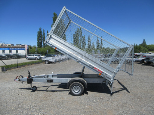 Sklápěcí přívěs VER SK 1,5T 2,65x1,55/1,30 GITTER, ruč. č.25