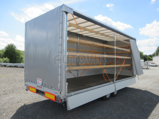 Nákladní přívěs DN 3,5T B2 6,13x2,30/2,45 shrnovací pravý bok č.2