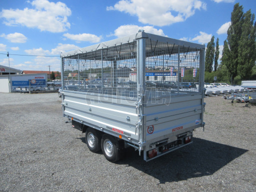 Třístranný sklápěč VER 3SKS 2,7T 3,05x1,76/1,60 el., nástavba, Gitter + plachta č.7