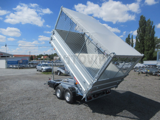 Třístranný sklápěč VER 3SKS 2,7T 3,05x1,76/1,60 el., nástavba, Gitter + plachta č.19
