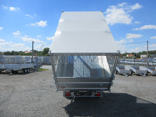 Třístranný sklápěč VER 3SKS 2,7T 3,05x1,76/1,60 el., nástavba, Gitter + plachta č.20