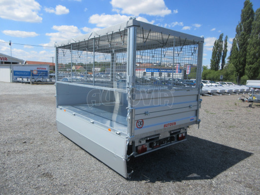 Třístranný sklápěč VER 3SKS 2,7T 3,05x1,76/1,60 el., nástavba, Gitter + plachta č.40