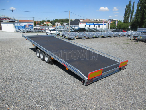 Nízkoložný hydraulicky sklopný přívěs AD 3,5T B3 6,13x2,09 plato č.24