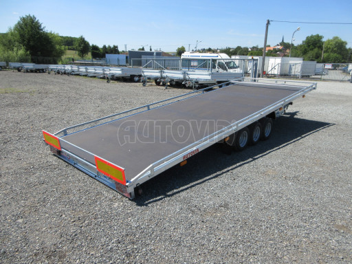Nízkoložný hydraulicky sklopný přívěs AD 3,5T B3 6,13x2,09 plato č.26