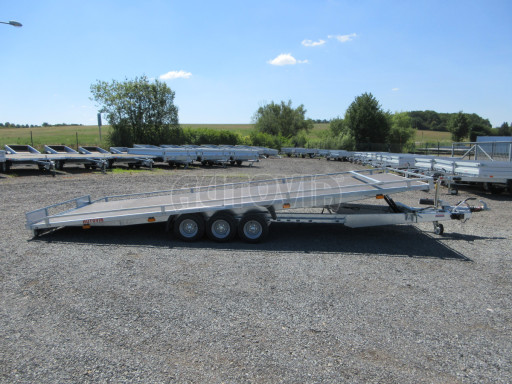 Nízkoložný hydraulicky sklopný přívěs AD 3,5T B3 6,13x2,09 plato č.27