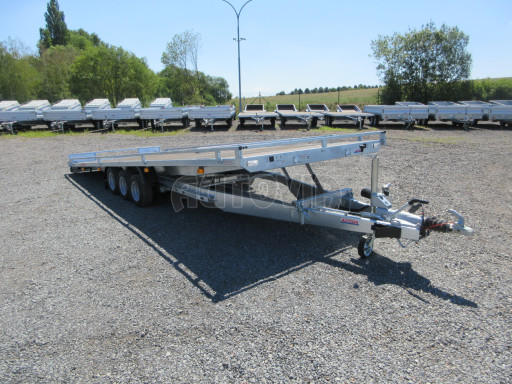 Nízkoložný hydraulicky sklopný přívěs AD 3,5T B3 6,13x2,09 plato č.28