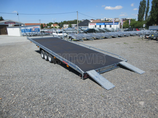 Nízkoložný hydraulicky sklopný přívěs AD 3,5T B3 6,13x2,09 plato č.32