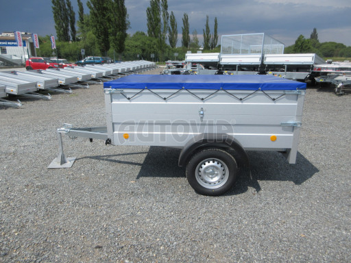 Jednoosý nebrzděný valník s nástavbou bočnic HD 7 750kg 2,06x1,25/0,70 č.2