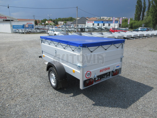 Jednoosý nebrzděný valník s nástavbou bočnic HD 7 750kg 2,06x1,25/0,70 č.3