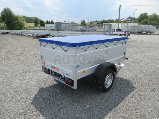 Jednoosý nebrzděný valník s nástavbou bočnic HD 7 750kg 2,06x1,25/0,70 č.5