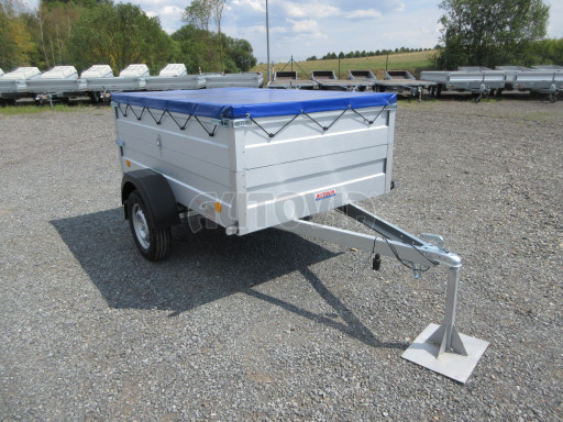 Jednoosý nebrzděný valník s nástavbou bočnic HD 7 750kg 2,06x1,25/0,70 č.7