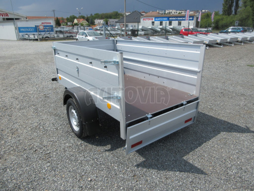 Jednoosý nebrzděný valník s nástavbou bočnic HD 7 750kg 2,06x1,25/0,70 č.11
