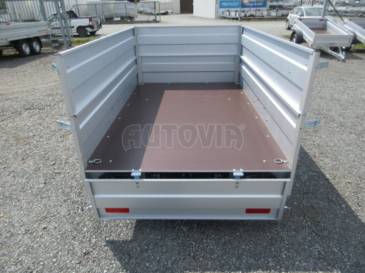 Jednoosý nebrzděný valník s nástavbou bočnic HD 7 750kg 2,06x1,25/0,70 č.12
