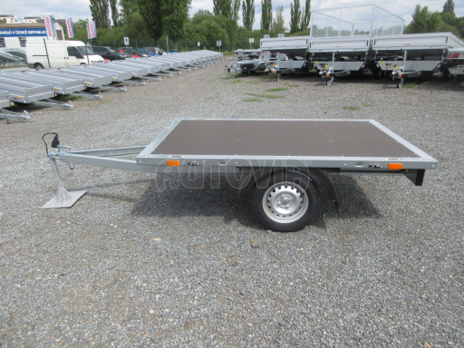 Nebrzděný vlek s možností dostavby bočnic VT 22/14 750kg 2,20x1,42 č.2