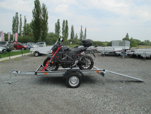 Přívěs za osobní auto pro přepravu motorek MOTO 750kg 2,50x1,48 plato
