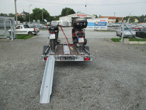 Přívěs za osobní auto pro přepravu motorek MOTO 750kg 2,50x1,48 plato
